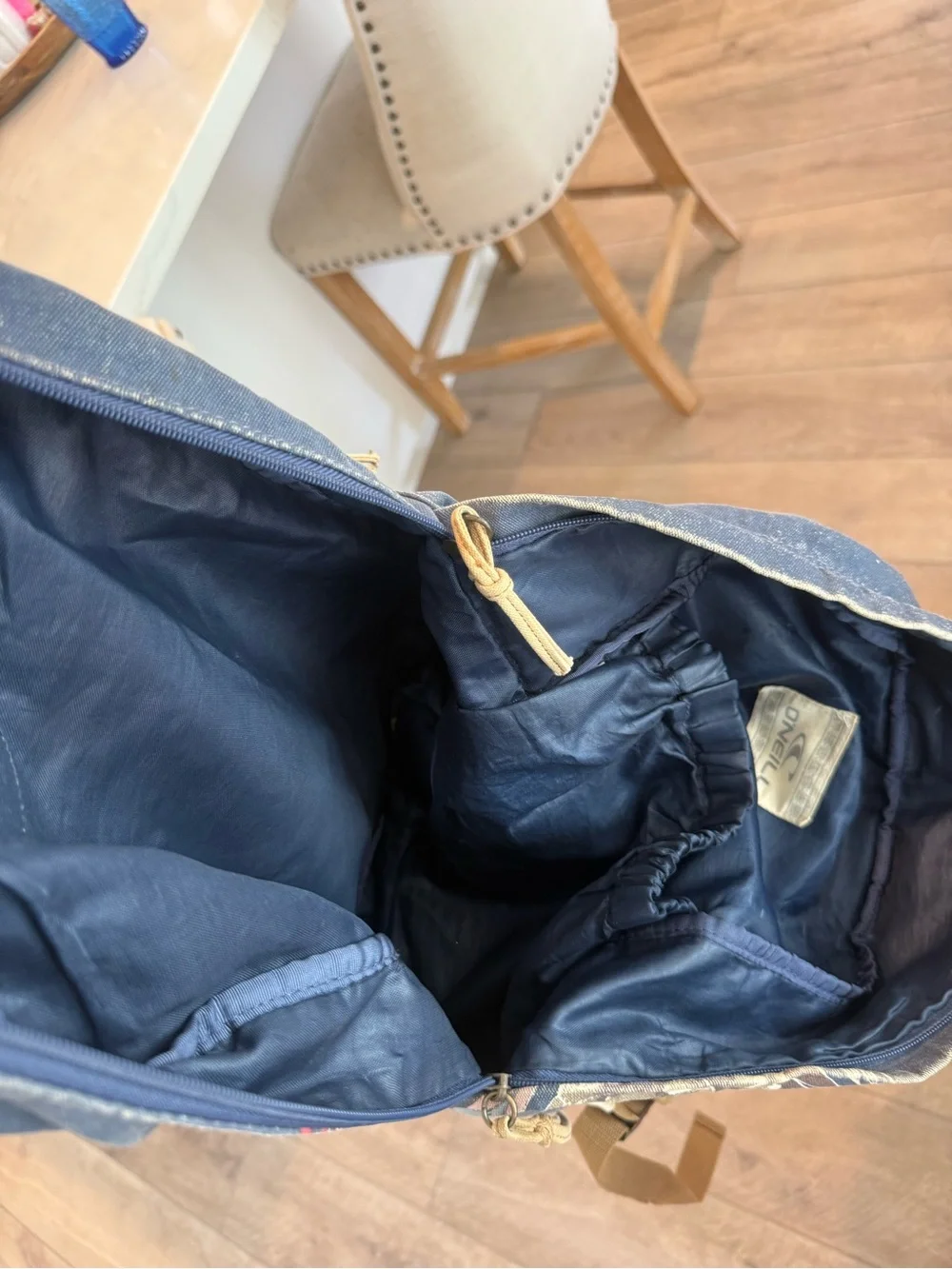 O'Neill Dark Blue Floral Canvas Backpack
